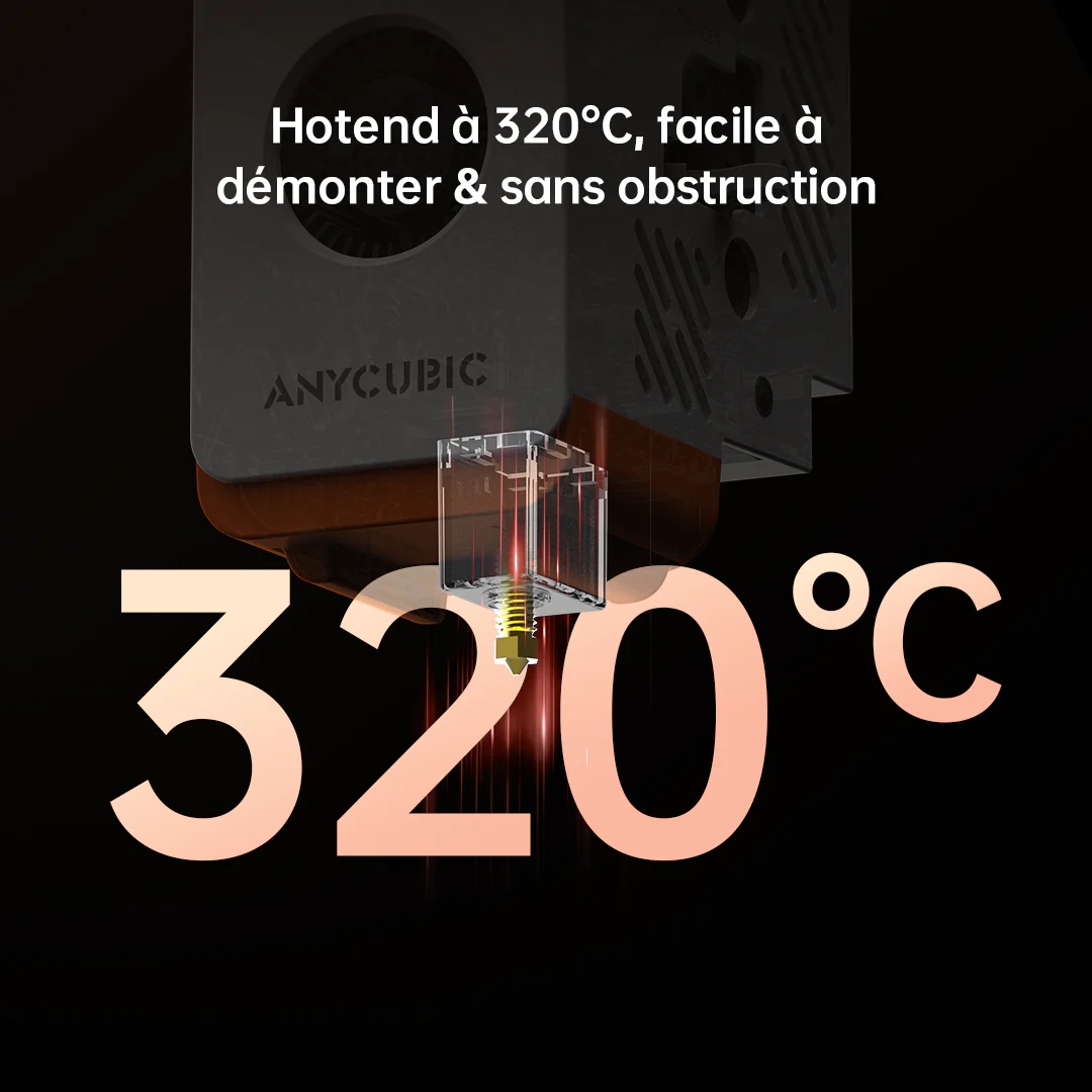 Anycubic Kobra S1 Combo Imprimante 3D – 4 Couleurs Éblouissantes, Séchage Intelligent Pendant l'Impression, Caméra Intégrée, Vitesse 600 mm/s, Buse 320 ℃ Anti-Obstruction - Image 15